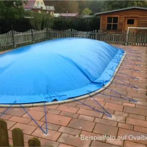 Aufblasbare Winter Poolabdeckung WelaSol achtform Letzte Chance