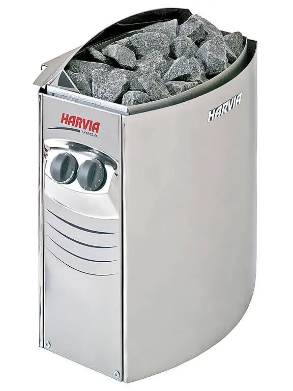 Neue Kollektion Saunaofen Harvia Vega mit integrierter Steuerung und Vorlaufzeit