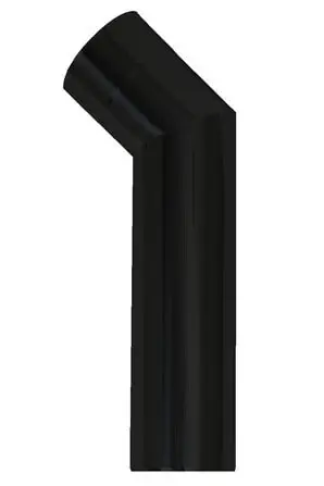Abgasrohr, 45°-WINKEL, SCHWARZ WZ45M Harvia Schornstein Mega-Angebot