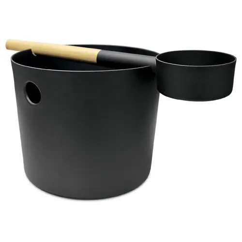 Kübel und Kelle Set Kolo schwarz Echt